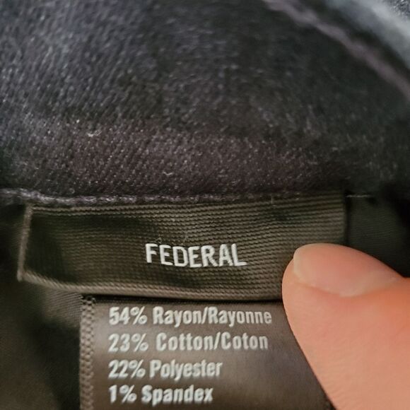 PAIGE Federal Slim Straight Leg Jeans - size 34x27 in Dark Blue - Picture 12 of 14